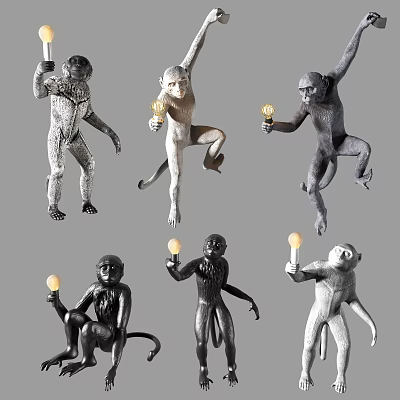 Modern Floor Lamp Monkey Lamp Combination 3d model