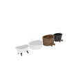Various Design Freestanding Bathtubs Clawfoot Wooden Round And Black With Small Stool