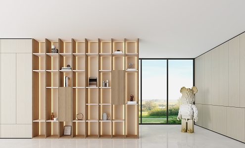 Light Luxury Bookcase Decorative Cabinet 3d model