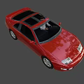 Red Classic Two Door Sports Car With Sleek Body And Alloy Wheels