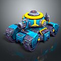 Sci-fi Tank Cartoon Tank Sci-fi Vehicle Sci-fi Vehicle World of Tanks Tank War Anime Tank 3d model