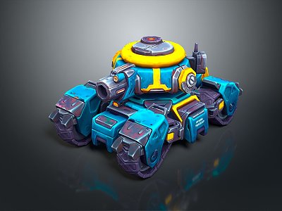 Sci-fi Tank Cartoon Tank Sci-fi Vehicle Sci-fi Vehicle World of Tanks Tank War Anime Tank 3d model