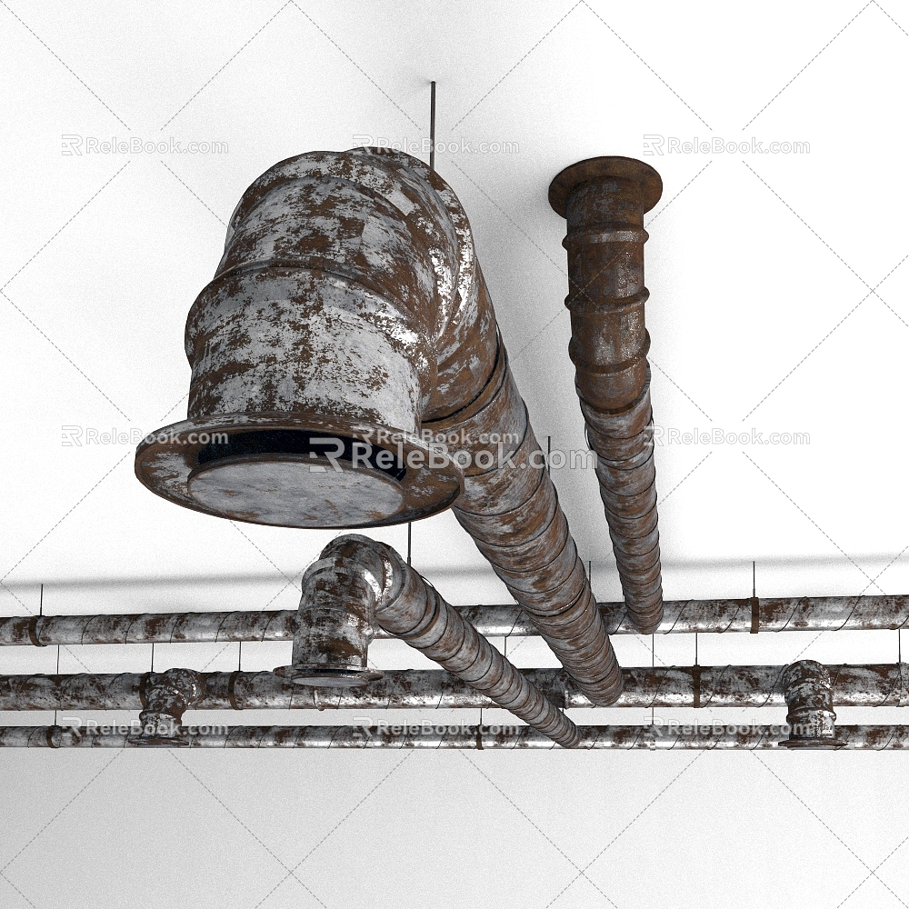 Broken pipe 3d model