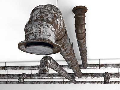 Broken pipe 3d model