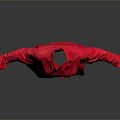 Stylish Red Long Trench Coat With Double Breasted Design And Stand Collar