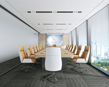 Modern Meeting Room Meeting Room Meeting Table and Chair 3d model