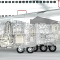 modern engine aircraft engine 3d model
