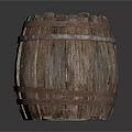 Rustic Wooden Barrels Arrangement With Different Sizes And Vintage Styles