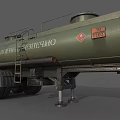 Green Fuel Tanker Trailer With Dual Dome Tops Boy Hansen Branding And Hazard Symbols