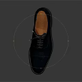 Black Leather Lace Up Shoes Classic Style For Daily Wear Comfortable Fit