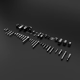 Commonly used screws Aluminum alloy screws 3d model