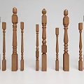 Wooden Railing Balusters With Various Designs For Staircase Interior Classic And Modern Styles Home Decoration