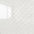 Colorful Fish Scale Tiles for Wall Decoration White Green Blue Patterns