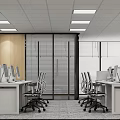 Modern Front Desk Reception Area With Wooden Wall Company Logo And Lighting Strips