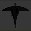 Black Umbrella for Daily Use Open and Closed with Practical Waterproof Canopy