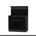 Modern Integrated Kitchen Cooker With Gas Hob Range Hood And Oven