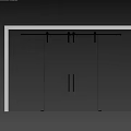 Modern Glass Swing Door for Interior Space with Metal Handle and Wooden Floor