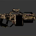 Camouflage Tactical Weapon With Scope Grip And Modern Detailed Design Elements