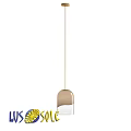Elegant Modern Pendant Light With Brown White Glass Shade On UK Sale