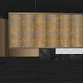 Modern Sales Office Building With Curved Black Roof And Glass Curtain Wall Water Feature