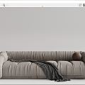 Modern Multiplayer Sofa Multiplayer Leather Sofa 3d model