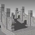Waterfront Landscape Design Featuring Arched Stone Bridge With Decorative Stone Railings And Pathway