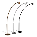 Modern Elegant Arched Floor Lamp In White Black And Gold For Living Room Decor