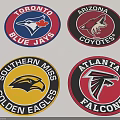 Toronto Blue Jays Arizona Coyotes Southern Miss Golden Eagles Atlanta Falcons Sports Team Emblems Collection