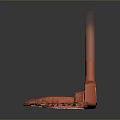 Modern Orange Golf Putter With Ergonomic Grip And Precision Head Structure