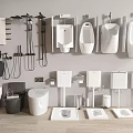 Modern Bathroom Toilet Collection With Urinals Wash Basins And Fixtures