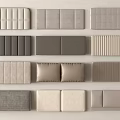 Modern Bedding Headboards with Various Styles in Gray Beige Brown Tones 3d model