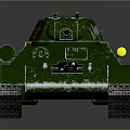Green Military Tank Model Featuring Tracks Turret And St George Markings