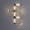 Modern Geometric Wall Light With LED Strip And Metal Frame For Contemporary Interior