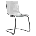 Modern Transparent Leisure Chair With Sleek Metal Frame And Contemporary Design