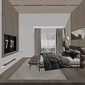 Modern Living And Dining Area Interior With Chandeliers Wooden Elements Marble Accents And Sofa