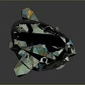 Green Transparent Crystal Cluster With Prismatic Sharp Edges And Brown Base