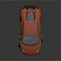 Orange Sports Car With Aerodynamic Design Black Rear Spoiler And Alloy Wheels