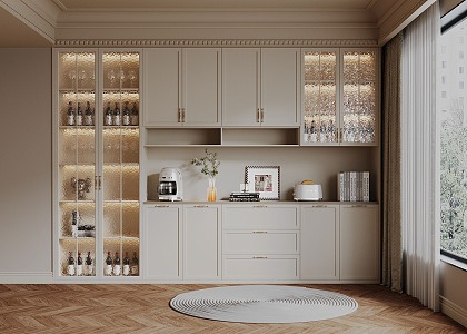 French vintage wine cabinet 3d model