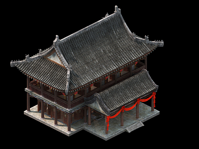 Chinese ancient building 3d model