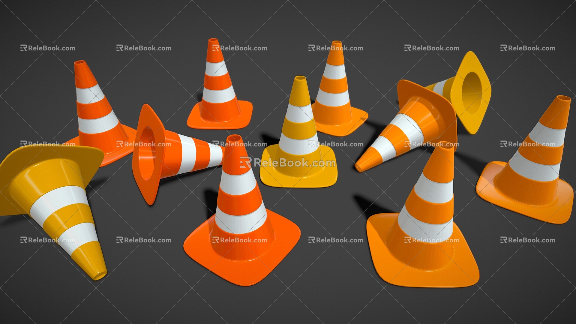 Traffic Cone Cartoon Traffic Cone Road Facilities Tool 3d model