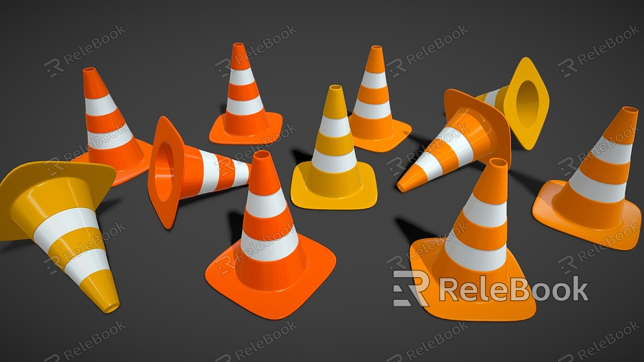 Traffic Cone Cartoon Traffic Cone Road Facilities Tool model