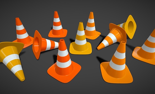 Traffic Cone Cartoon Traffic Cone Road Facilities Tool 3d model