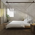 Modern Walk-in Closet Interior With Wooden Floor Metal Racks Transparent Partitions And White Clothes
