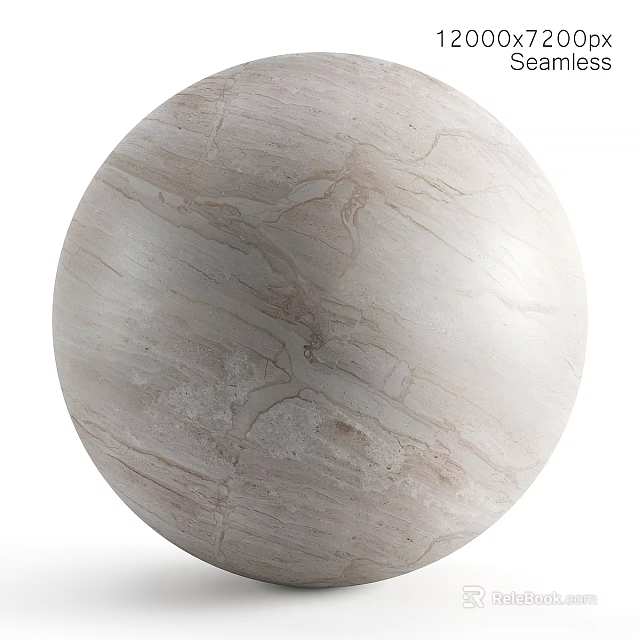 Decorative Marble Sphere Component With Natural Vein Texture And Smooth Surface 3d model