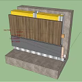 Reinforced Concrete Architectural Component Structure With Corbel Beam Shear Wall And Column Elements 3d model