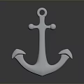 Shiny Polished Silver Metal Anchor For Marine Equipment With Reflective Surface