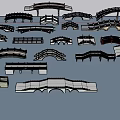 Collection of Various Bridge Models with Diverse Architectural Designs and Structures 3d model