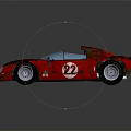 Red Vintage Race Car with Number 22 Convertible Classic Design