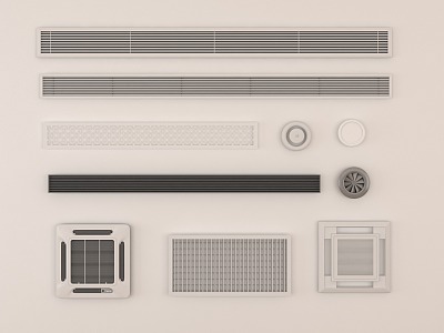 Modern air outlet air conditioning outlet 3d model