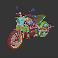 Modern motorcycle two-wheeled motorcycle off-road motorcycle road racing motorcycle 3d model